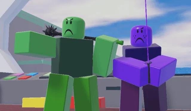 ⋆+⋆☢︎++⚠︎+⋆ Green Noob and Purple Noob - Block Tales ⋆+⋆☢︎++⚠︎+⋆