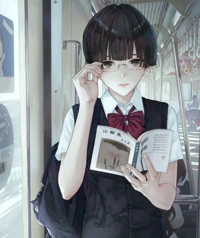 ~ Studying with the nerdy girl ~ She invited you to her house ~
