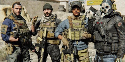 Simon Riley, John MacTavish, John Price, and Kyle Garrick
