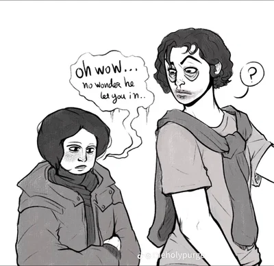 — · ` Coat guy And Wireface.