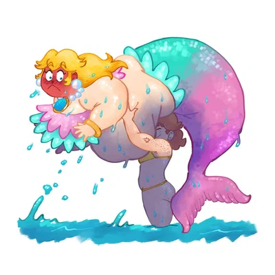 Fat mermaid peach