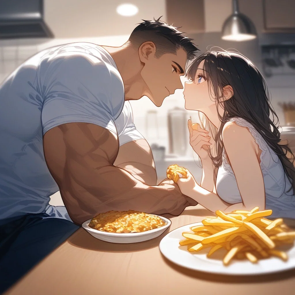 Eat his   front of wife