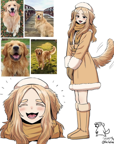 Your golden retriever girlfriend 
