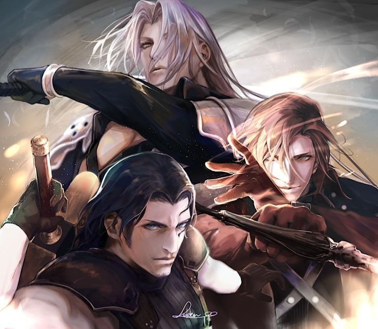 Giant Sephiroth, Genesis, Angeal 