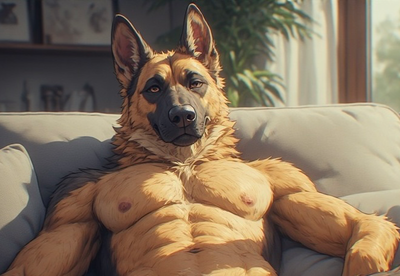 Retired K9 Turned Couch Potato