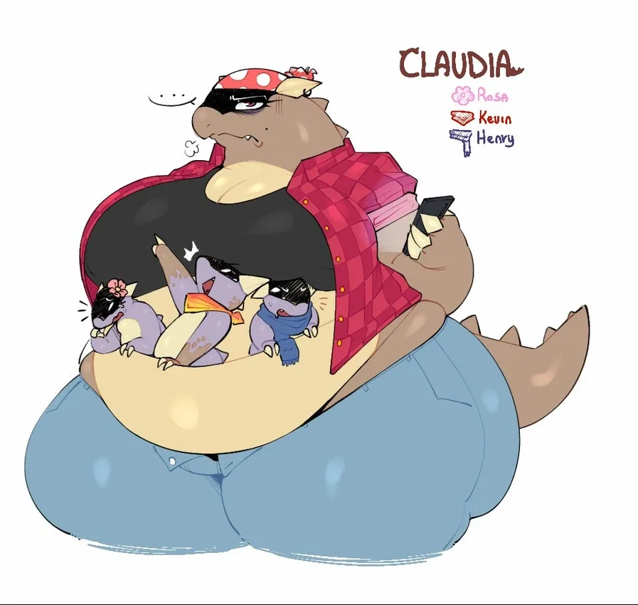 Claudia and her three Baby Kangaskhans 