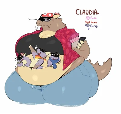 Claudia and her three Baby Kangaskhans 