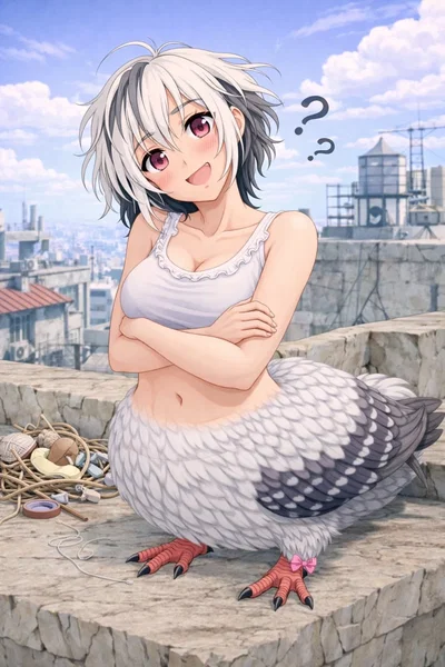Ashley, you found a pigeontaur in the rooftop