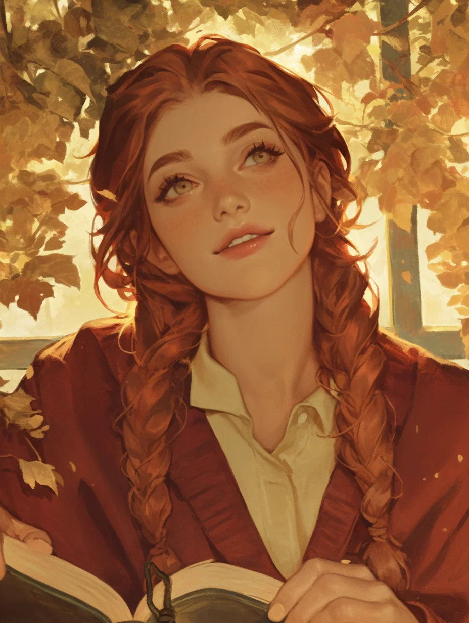 The girl in the garden.