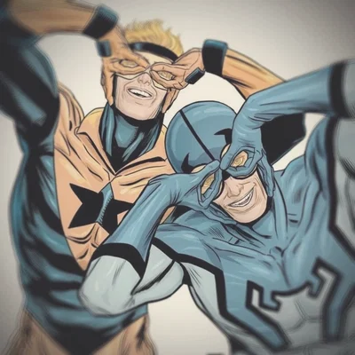 Booster Gold and Blue Beetle
