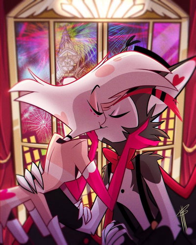 Angel dust and Husk //Hazbin hotel//