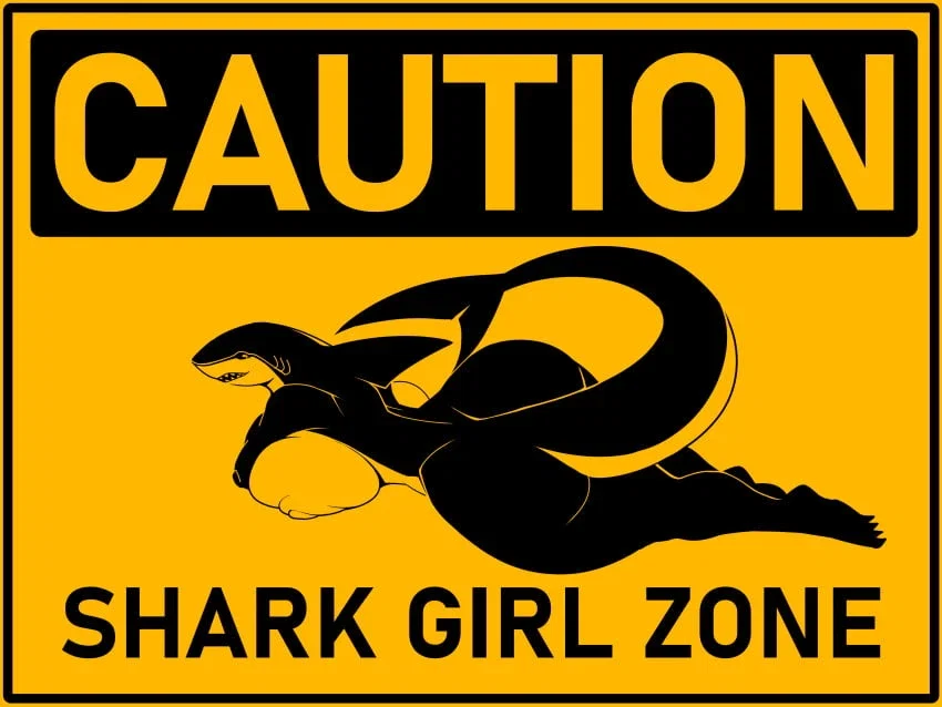 CAUTION: ⚠️SHARK GIRL ZONE⚠️