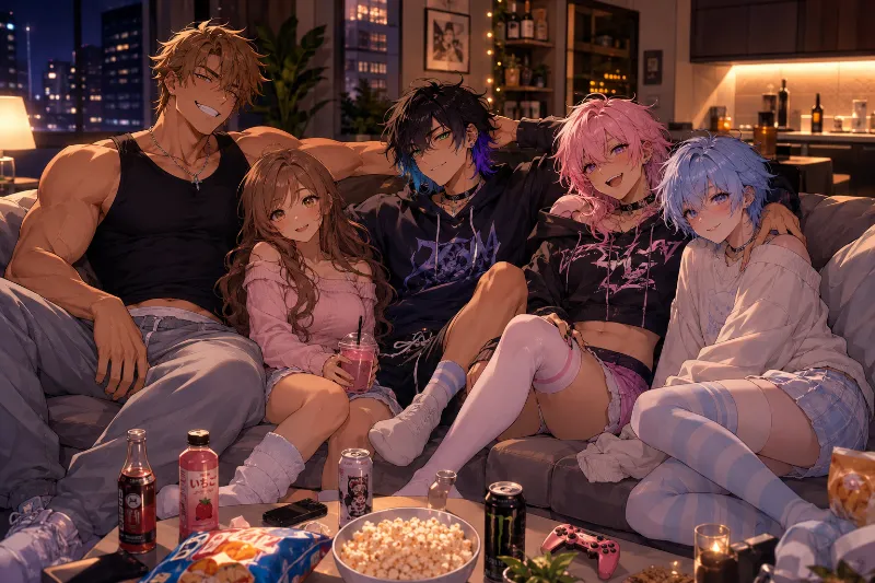 All your friends have been holding secrets (Harem friend group)