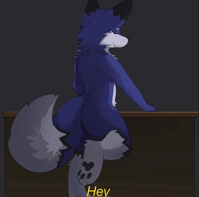A foxes backside...