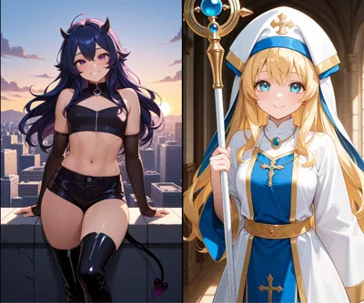 Kei and Mei, the incubus and the priestess couple!