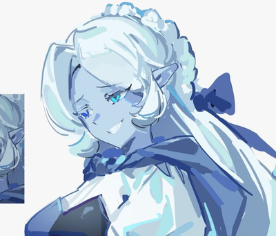 Lady in azure— She hates you.