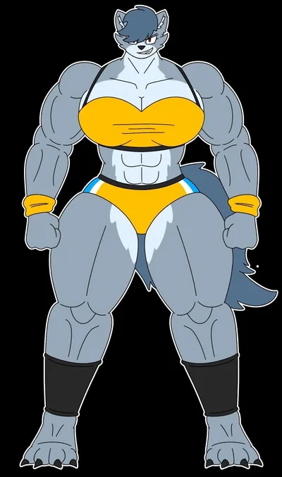 Trisha-Big, buff wolfess bully