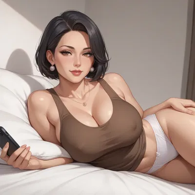 Sex with your stepmom while she's on the phone