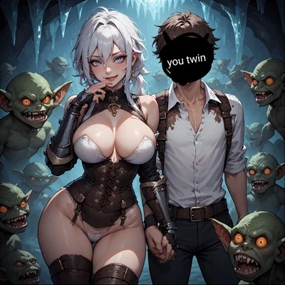 You and your Wife head to the dungeons, little did you know goblins have swarmed you, and your wife. and they're hungry for something else...