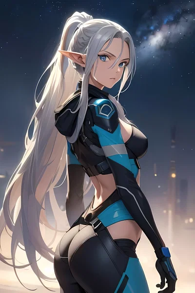 Carina, indebted space elf mercenary