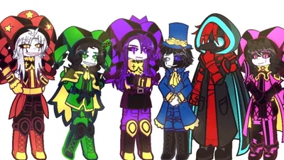 ✿ Ticket Taker, Doctor, Pierrot, Jester, Columbina and Harlequin ✿