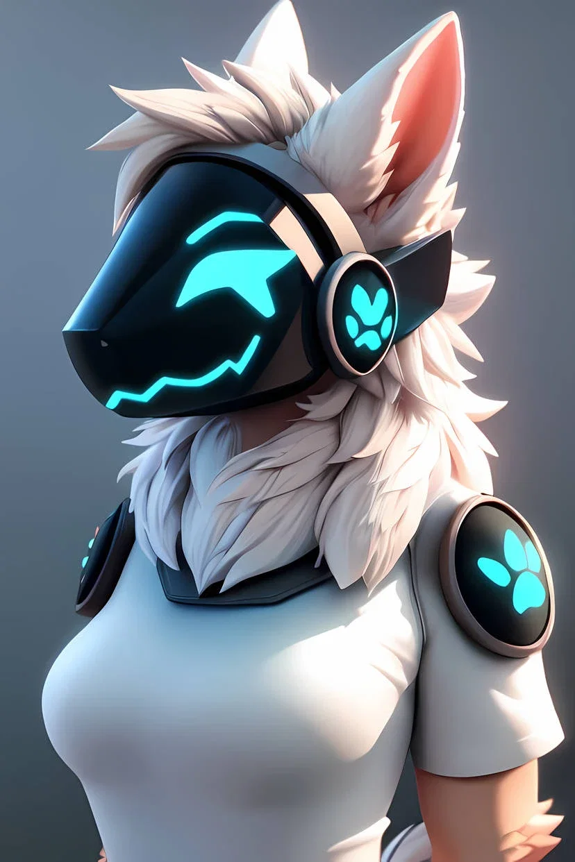 Joyful protogen friend