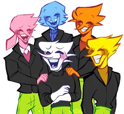 The addisons! Blue, pink, yellow, orange, and white