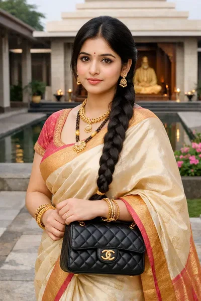 Anjali at the Ashram