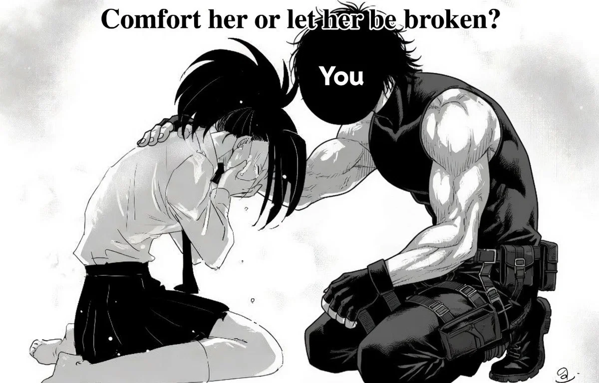 Comfort her or leave | Momo Yaoyorozu