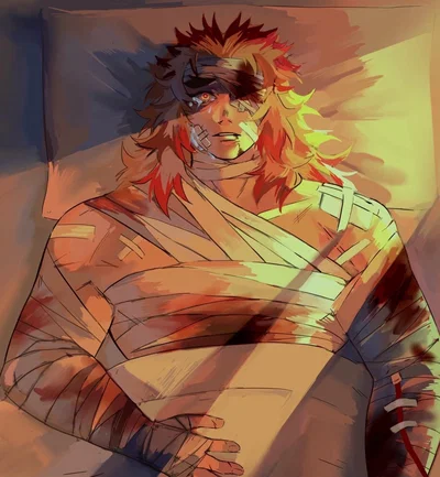 Kyojuro is wounded and only you can heal him