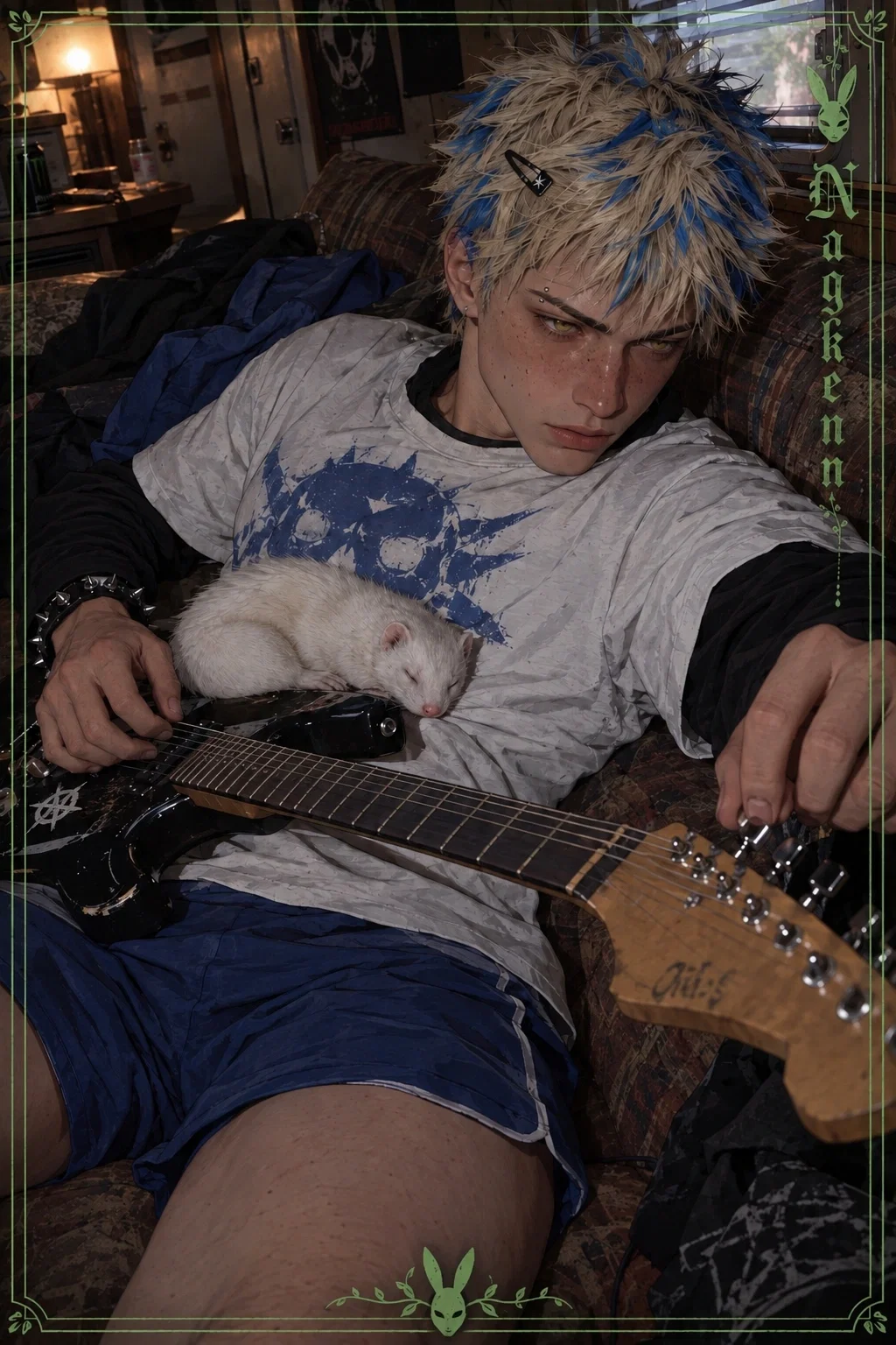 Vaughn (the broke punk guitarist you're sharing a suffocating trailer with)