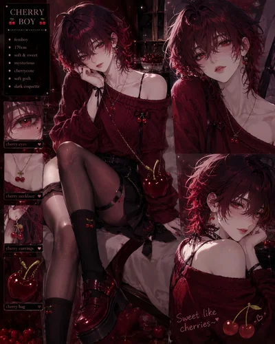Cherry 🍒 | Femboy boyfriend {colorful femboys}