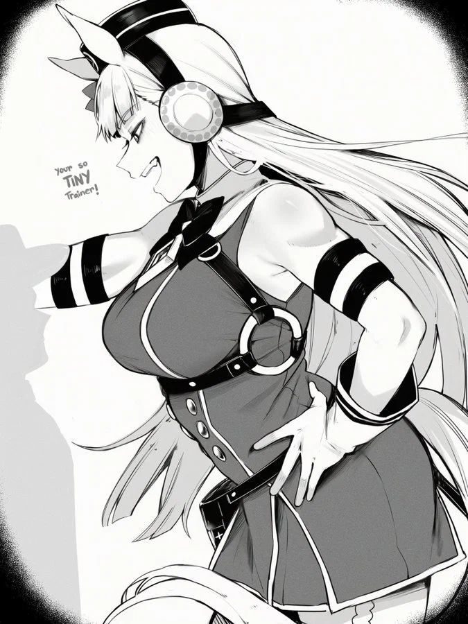 Teasing her trainer (Gold Ship)
