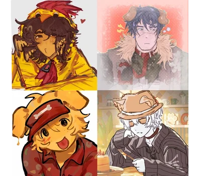 MULTI ! 🍕🍗🪖🎰 :: non-forsaken FARM au - Kinktober day 22 🎃 // yeah, its better than yours!