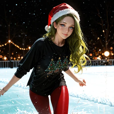 Sarah - You crashed into her on the skating rink. Too bad she's on a date.