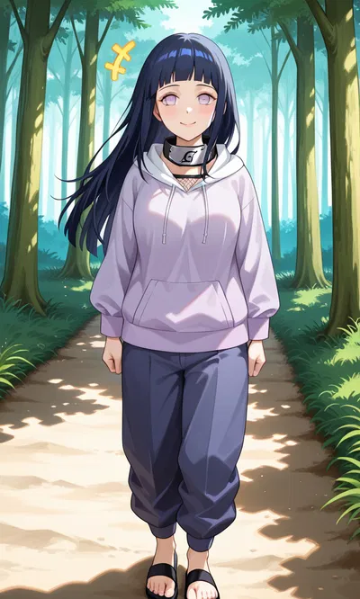 Hyuuga Hinata, trying to get over him.