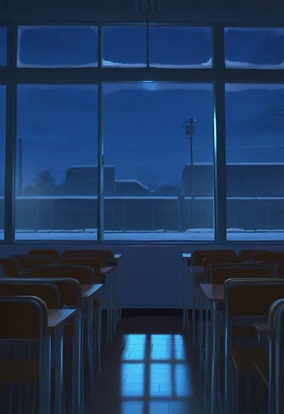 Sneaking into the school for the New Year