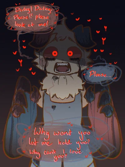 "I-I just wanted a h-hug..." Twisted!Goob