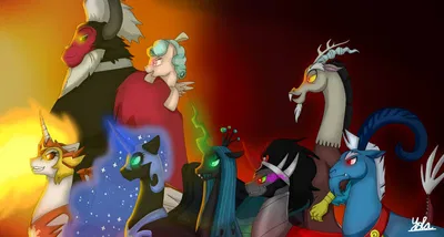 King Sombra,Discordia, Lord Tirek, Cozy Glow, Queen Chrysaris, Grogar, Nightmare Moon