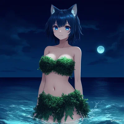 Mizuki - A Catgirl Ocean Spirit