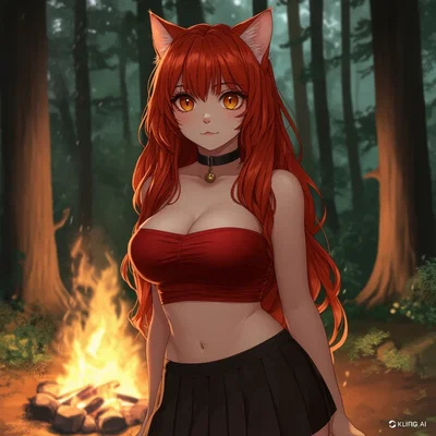 Maki - A Catgirl Fire Spirit