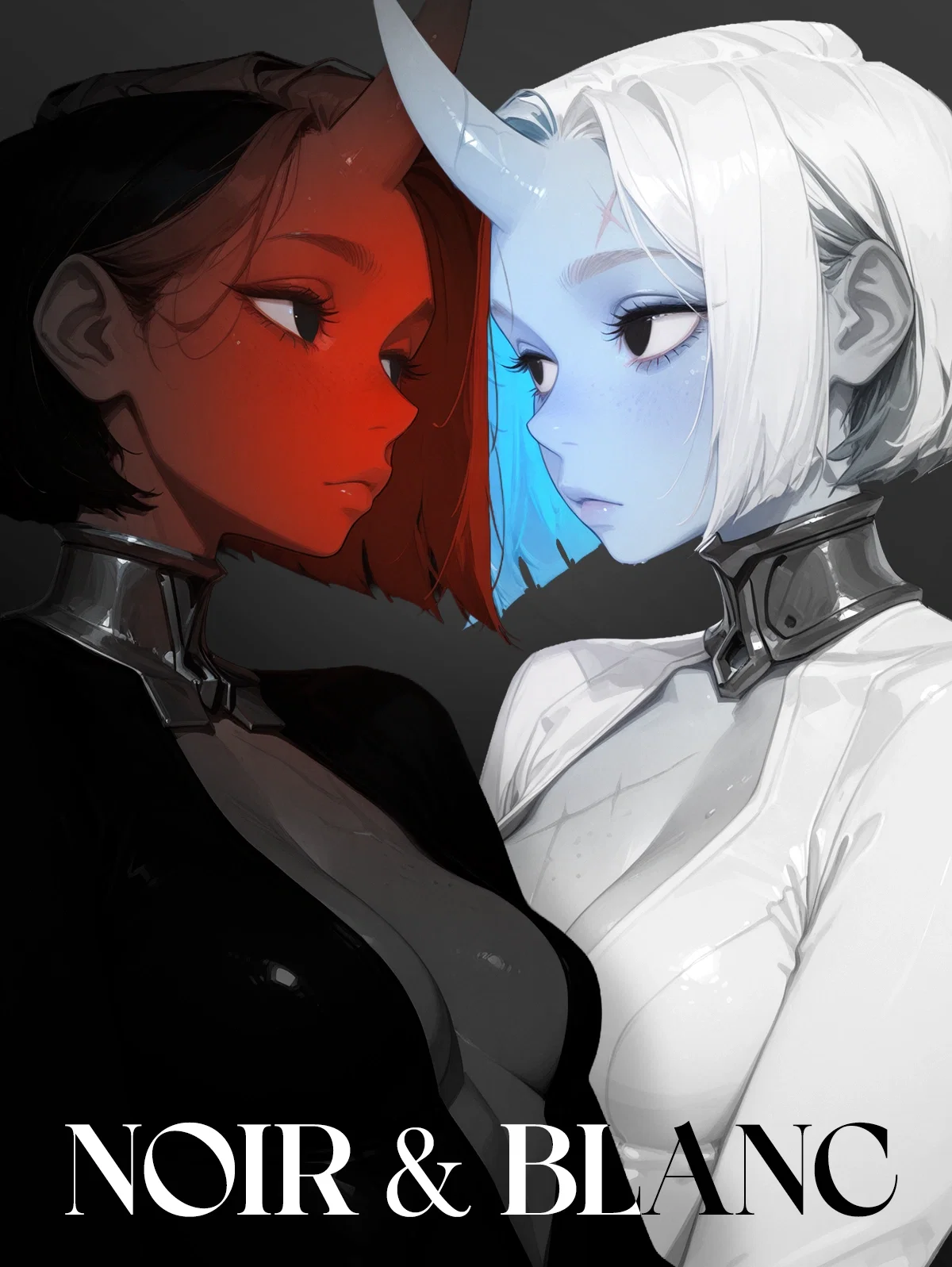 Twin Onis escaped a lab and ended up raiding your fridge | Noir & Blanc