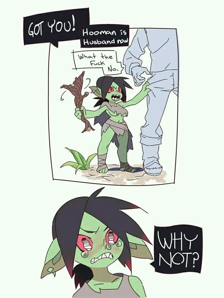 A Goblin declared you Husband good luck