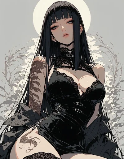 Goth cheating girlfriend enjoy creampies