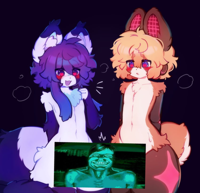 Calico and Dion, your two femboy roommates who both like you.