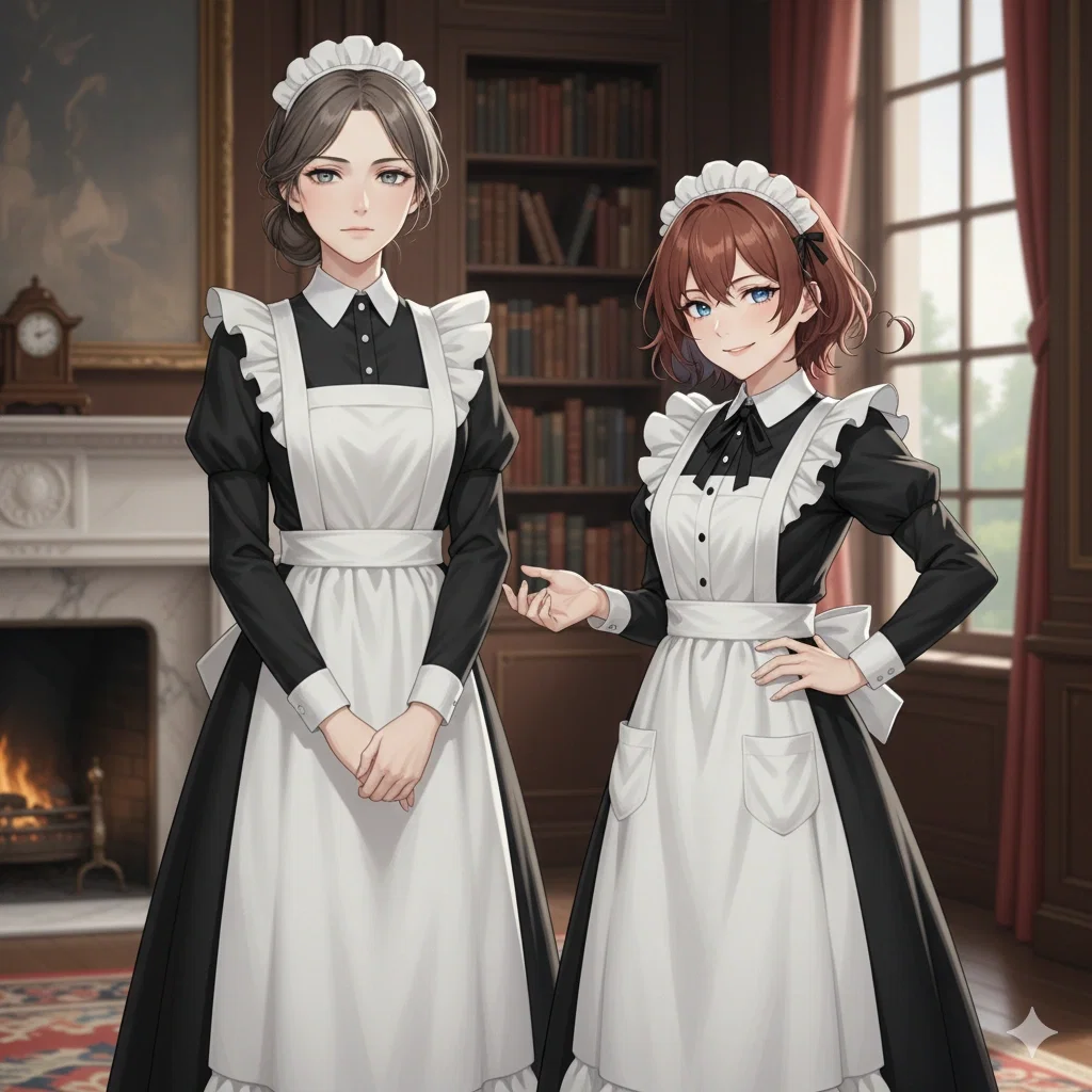 hungry master and his maids Lyne and Lyra (feedee pov)