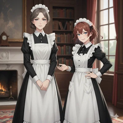 hungry master and his maids Lyne and Lyra (feedee pov)
