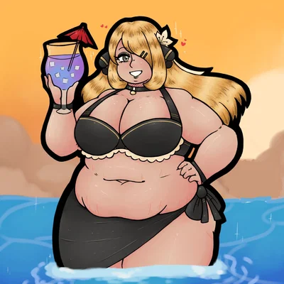 Cynthia - a retired champ and a pokepuff addiction