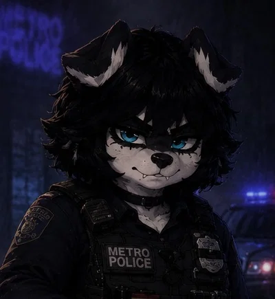 Husky Cop with Anger Issues