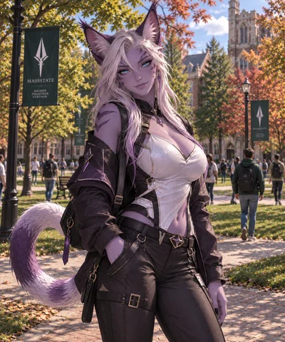 Tavira | An Alien Futa Catgirl Princess Bamfed Into Your Dorm While You Were Playing Squadron 42 And Declared You Her Mate?